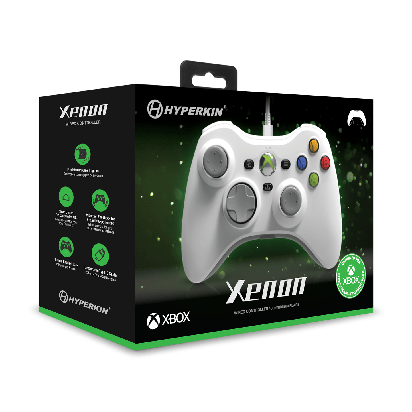 Hyperkin Xenon Wired Controller for Xbox Series X|S/Xbox One - White