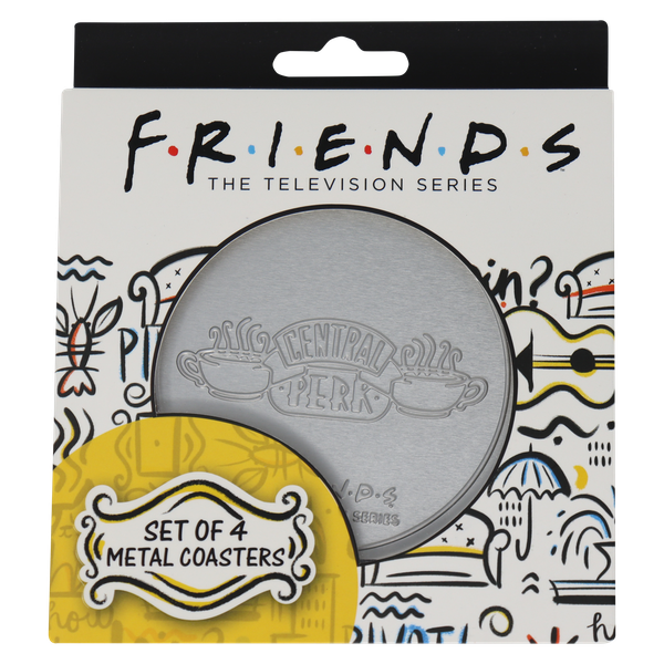 Friends Set of 4 Embossed Metal Coasters