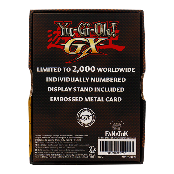 Yu-Gi-Oh! GX Elemental Hero Avian 24K Gold Plated Ingot