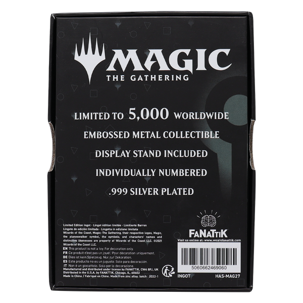 Magic the Gathering Limited Edition .999 Silver Plated Jace Beleren Ingot