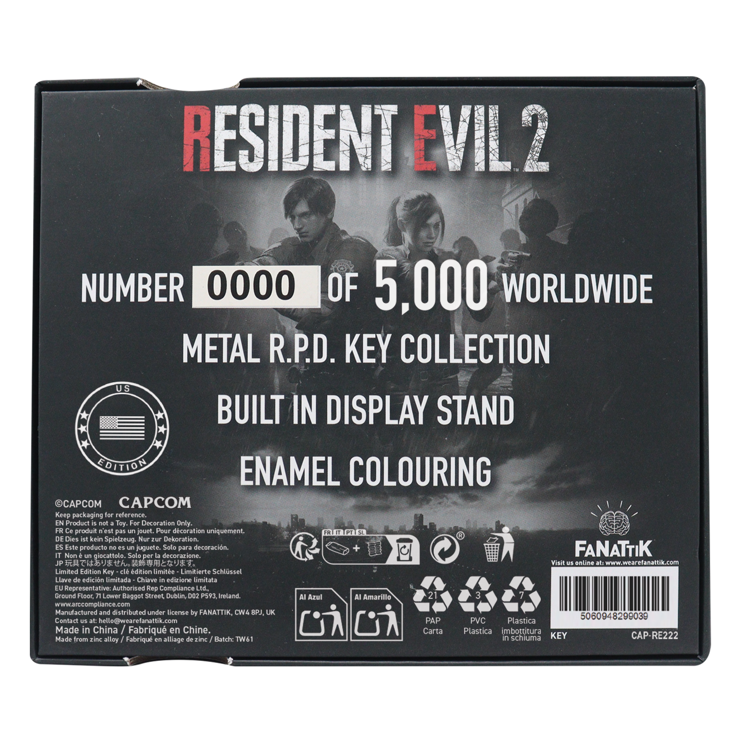 Resident Evil 2 - Set of Card Suit Keys - Limited Edition