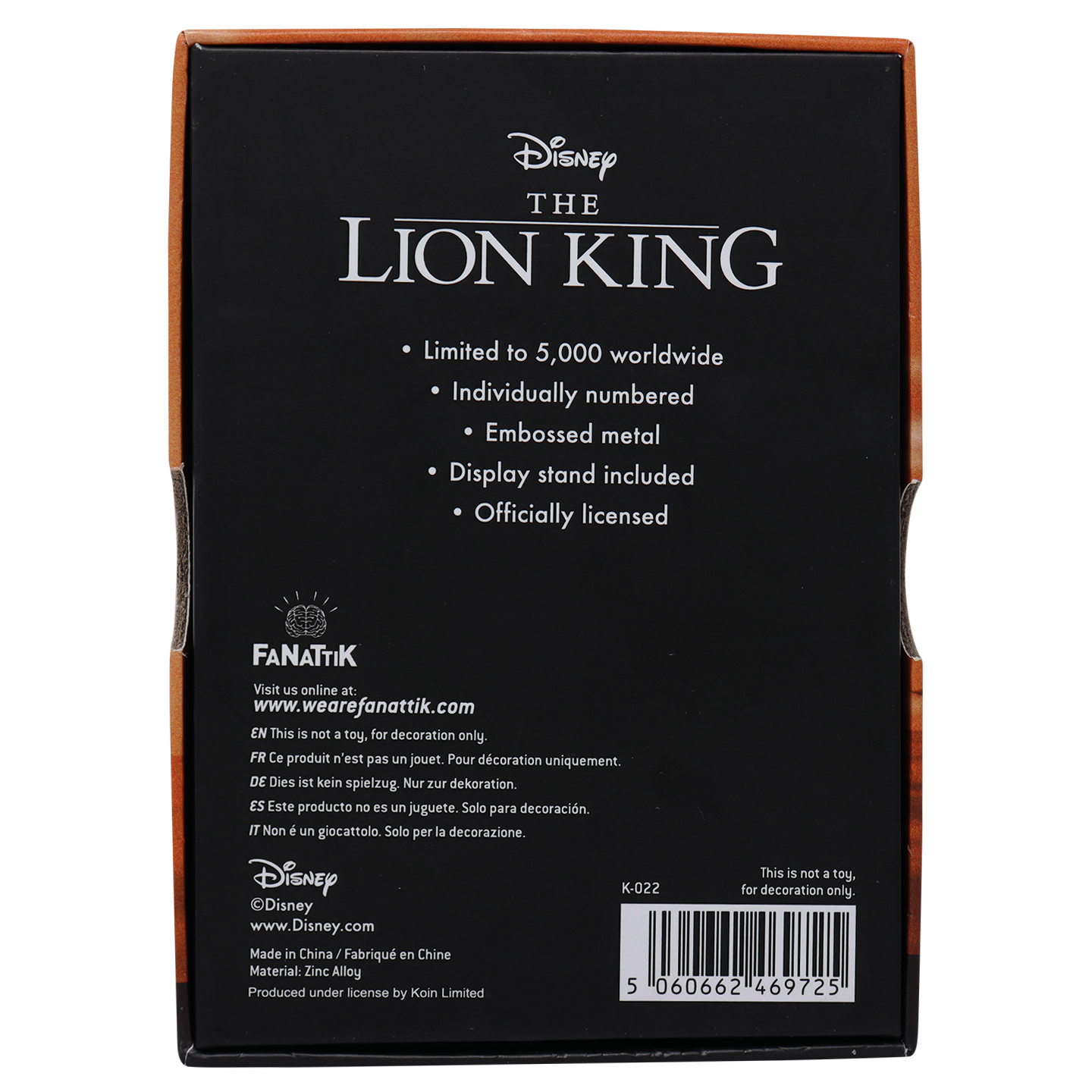 Disney Limited Edition Lion King Ingot