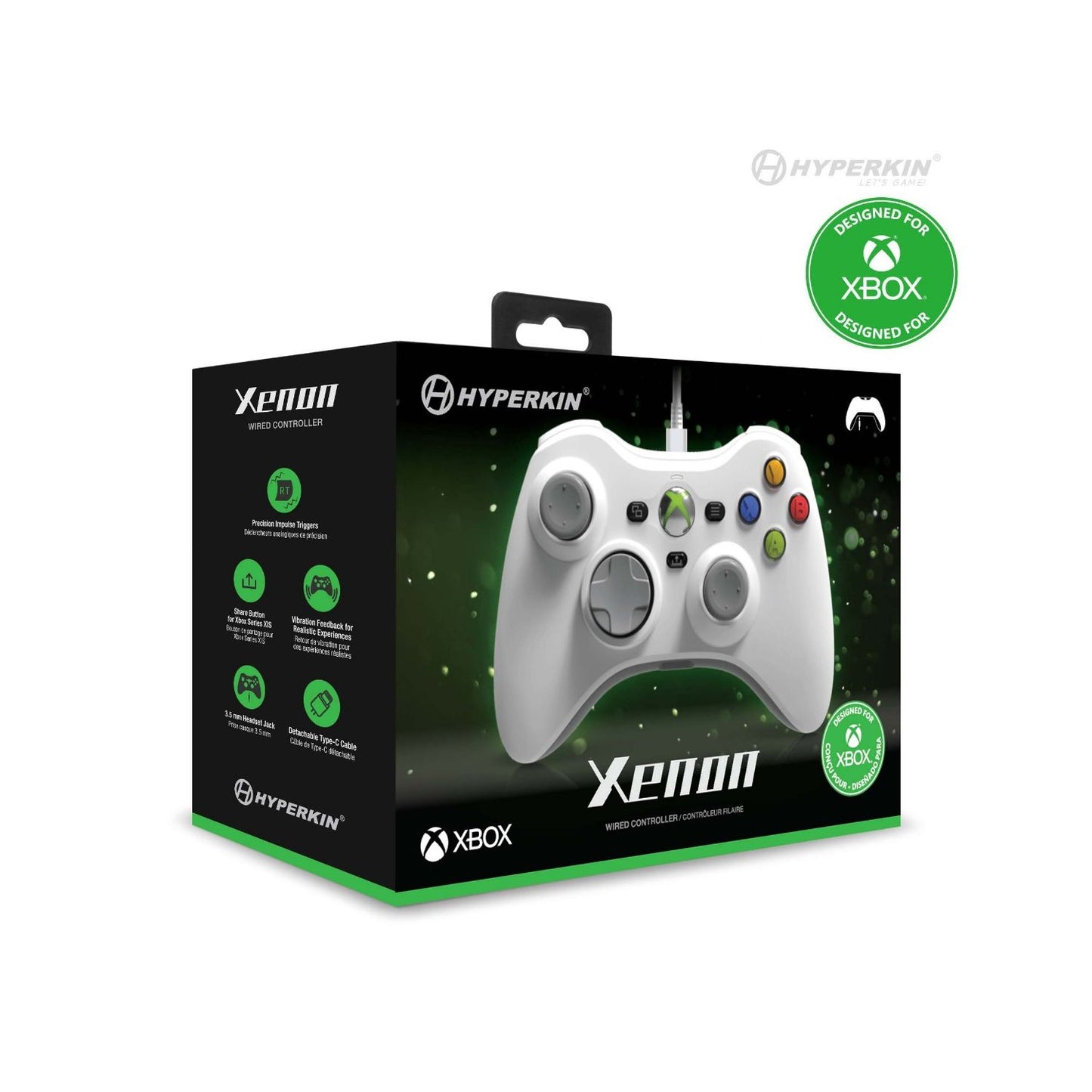 Hyperkin Xenon Wired Controller for Xbox Series X|S/Xbox One - White