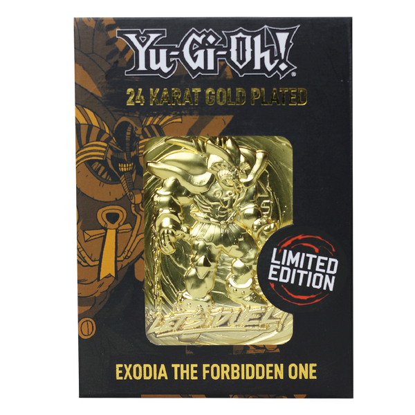 Yu-Gi-Oh! Limited Edition 24k Gold Plated Exodia the Forbidden One Metal Card
