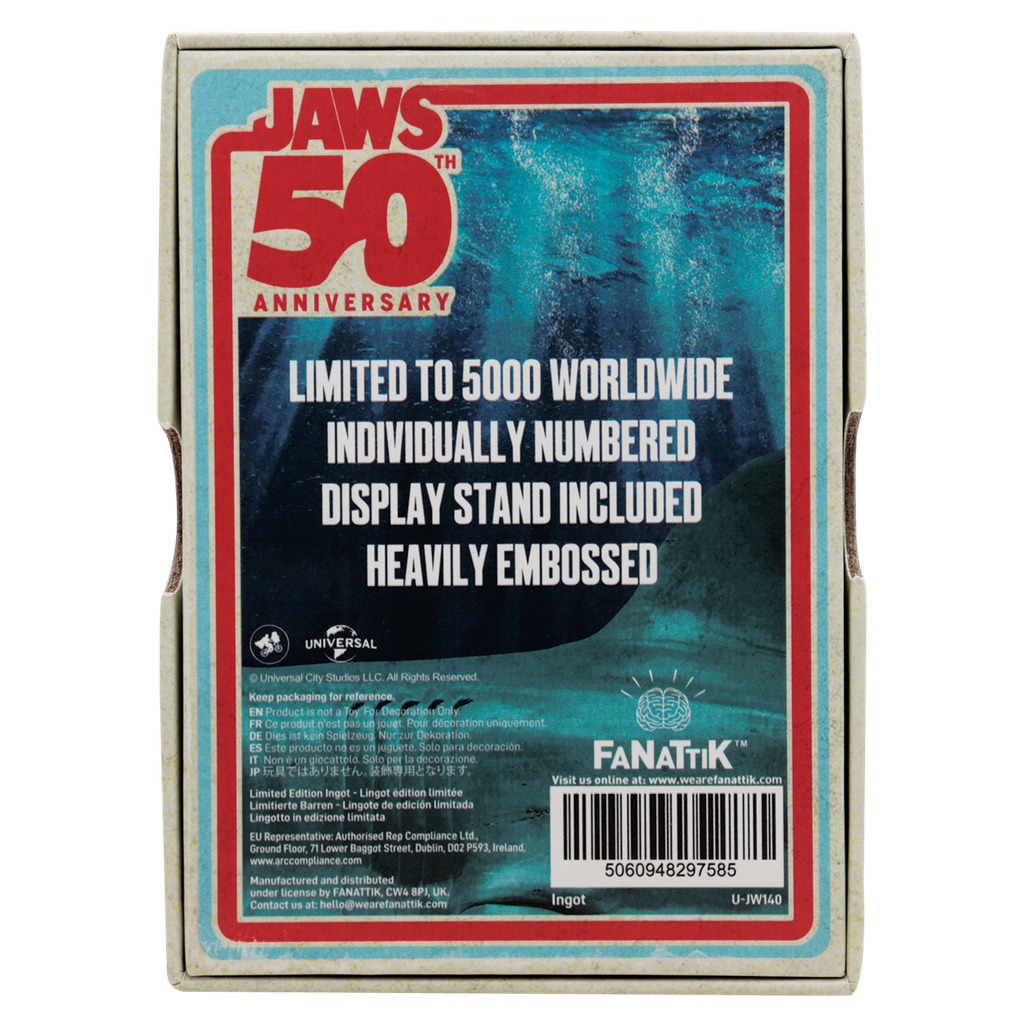 Jaws 50th Anniversary Poster Ingot-Limited Edition