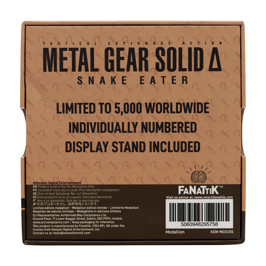 Metal Gear Solid Delta Cobra Unit Medallion-Limited Edition