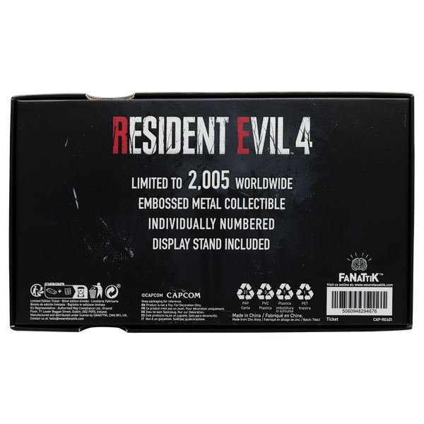 Resident Evil 4 Metal Exclusive Upgrade Ticket