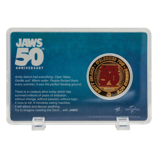 Jaws 50th Anniversary 24k Gold Plated Presentation Coin- Limited Edition