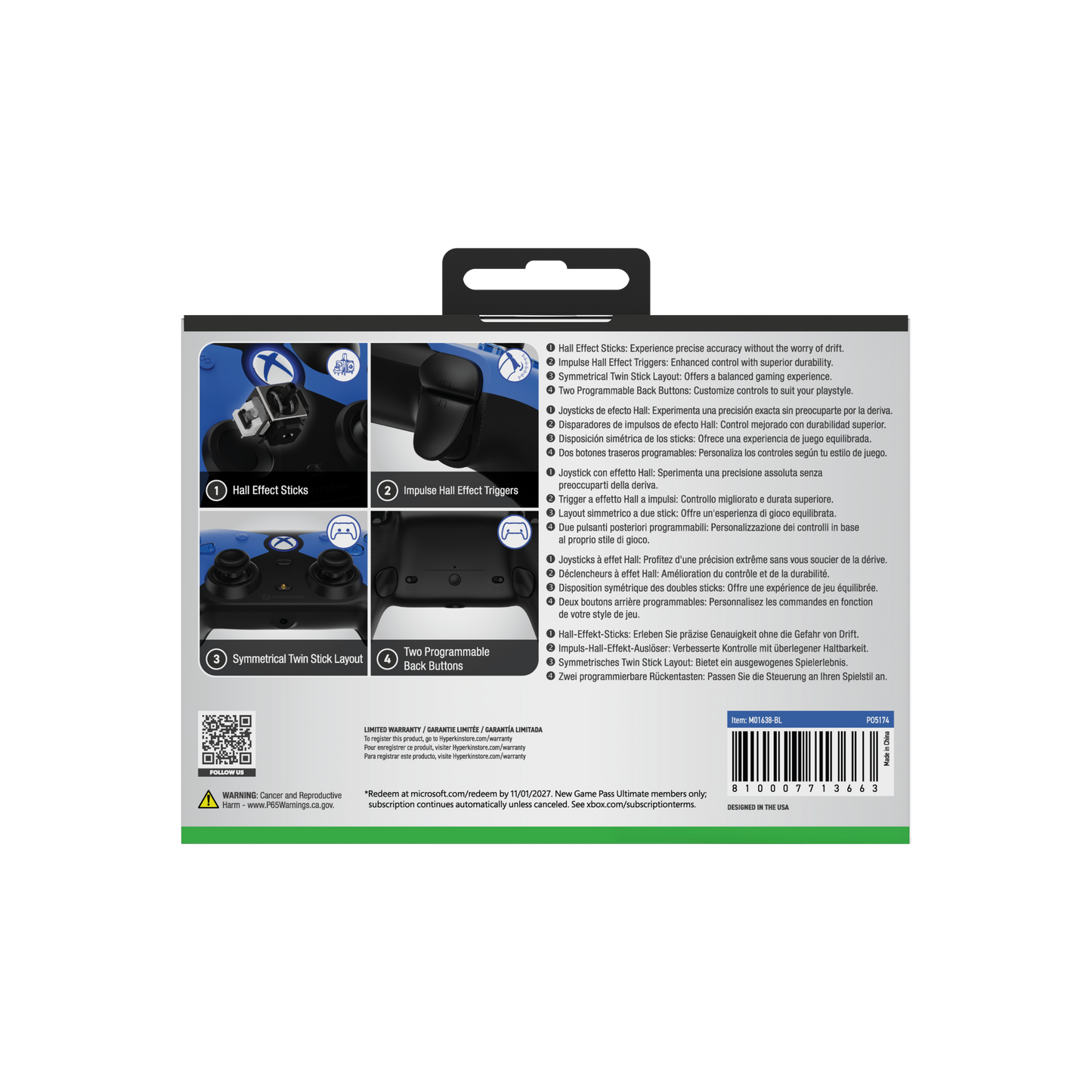 "The Competitor" Wired Controller for Xbox SeriesX|S/One/PC - Tiburon SE