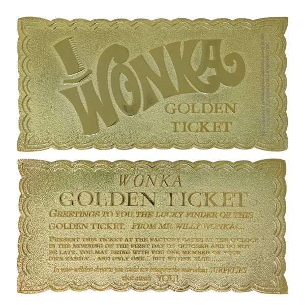 Willy Wonka and the Chocolate Factory Collector's Edition Replica Golden Ticket