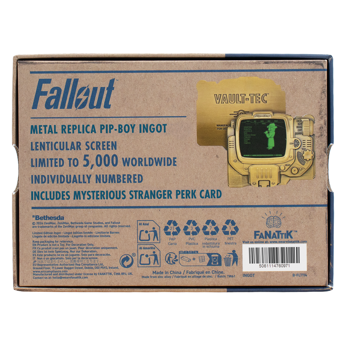 Fallout - Pip-Boy Limited Edition Lenticular Ingot - Mysterious Stranger Variant