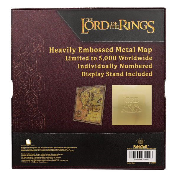 The Lord of the Rings Metal Map