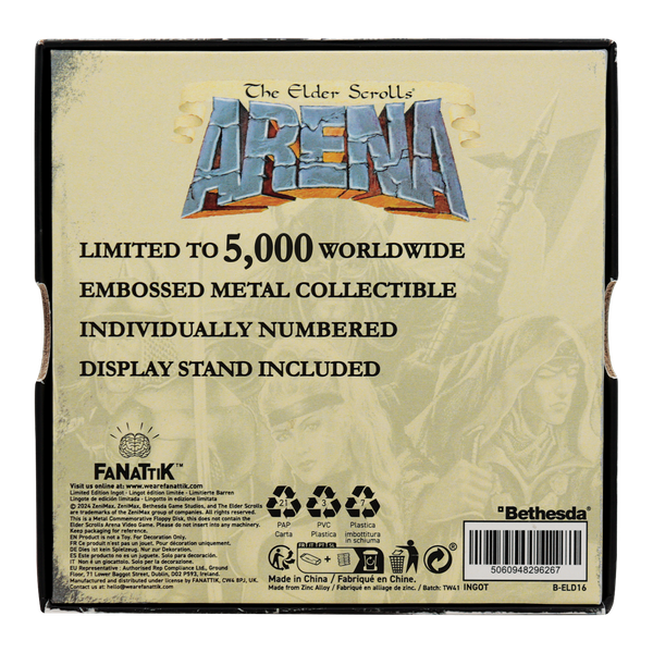 The Elder Scrolls Arena Floppy Disk Replica