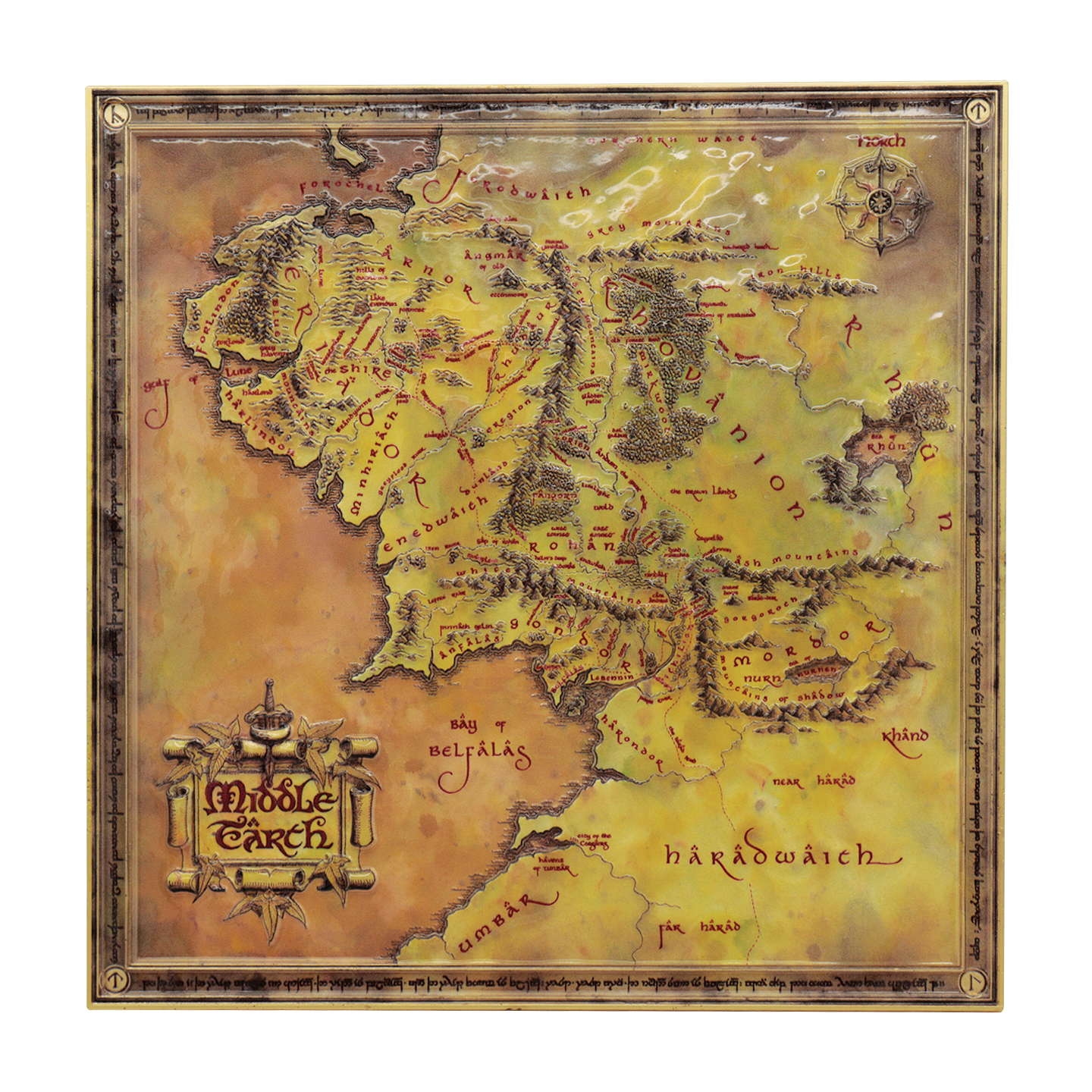 The Lord of the Rings Metal Map