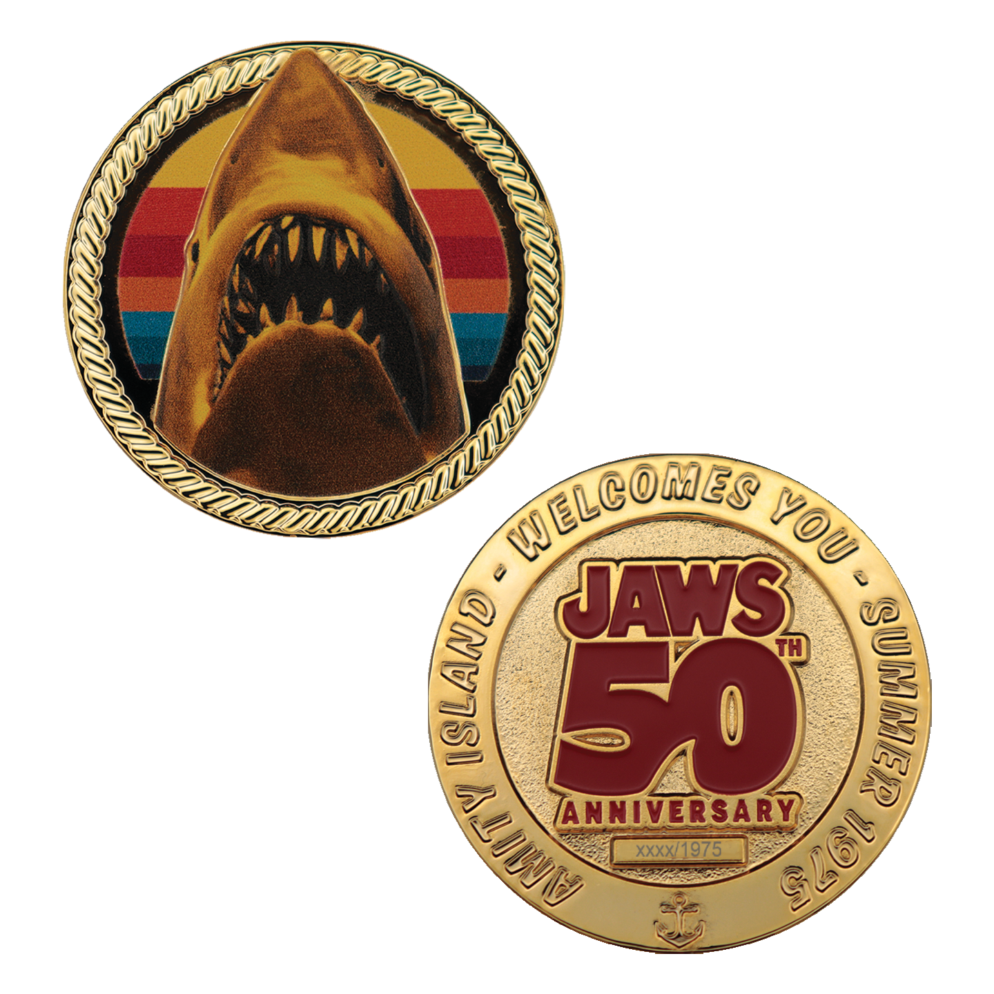 Jaws 50th Anniversary 24k Gold Plated Presentation Coin- Limited Edition