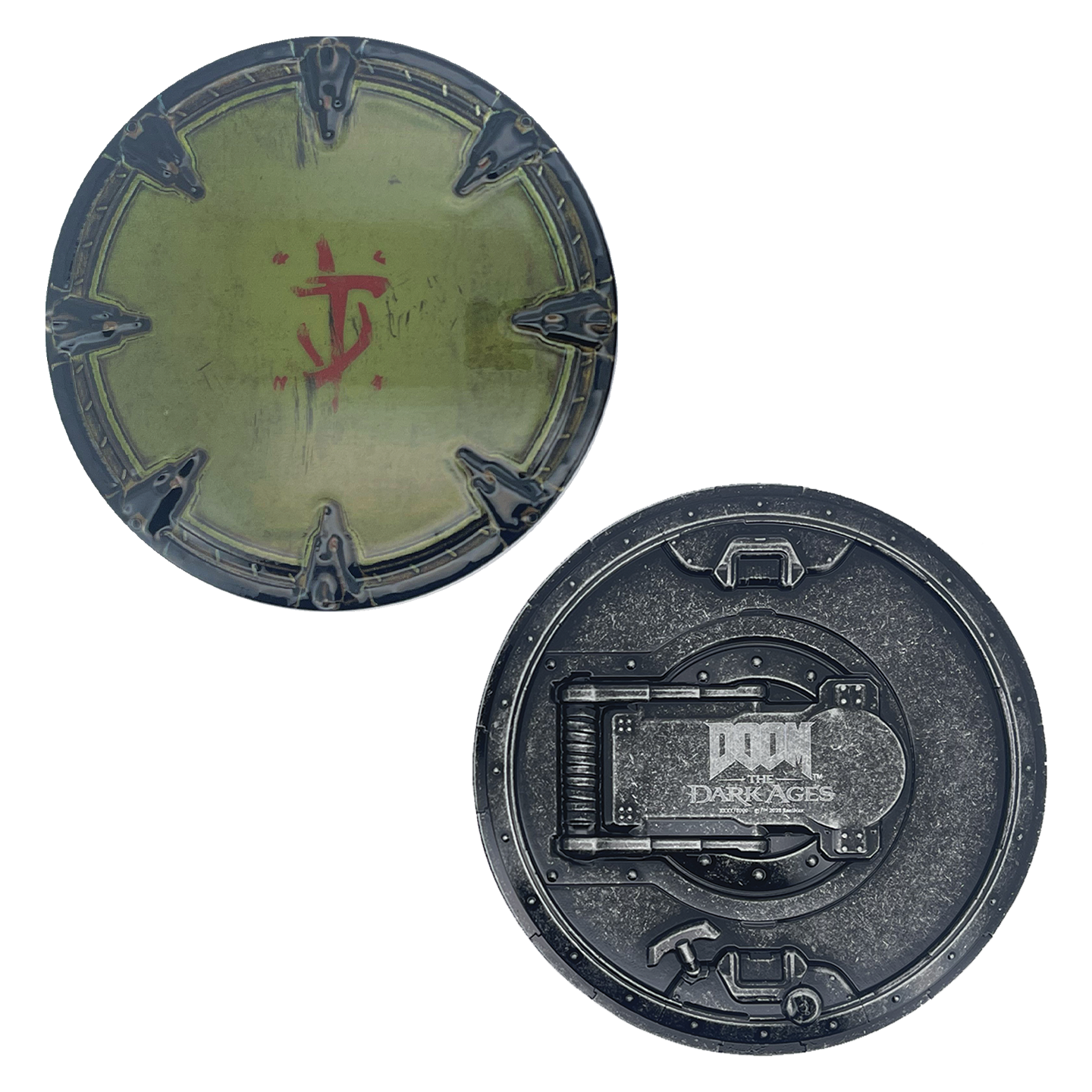 DOOM: The Dark Ages Saw Shield Medallion and Art Card- Limited Edition
