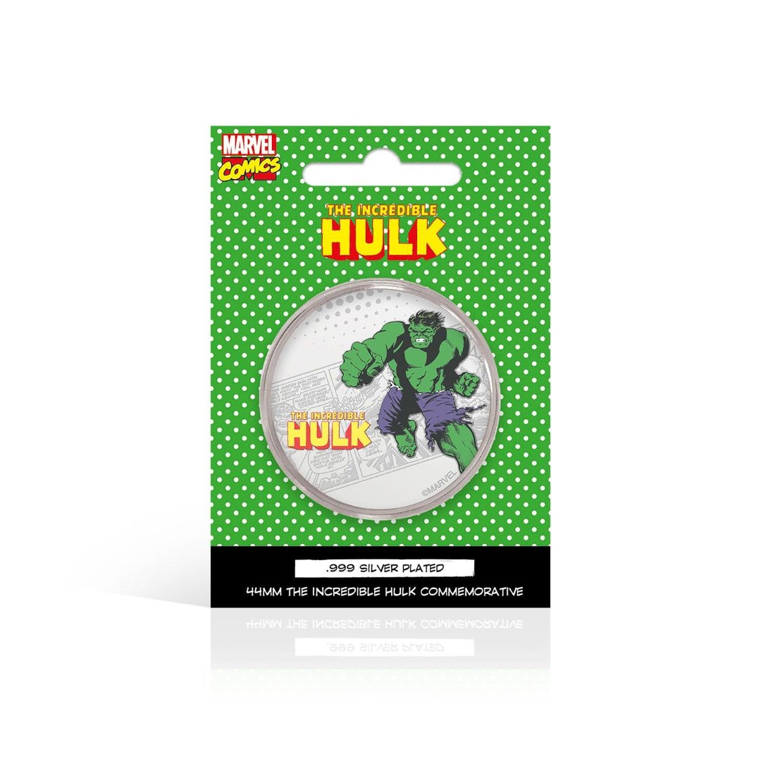 Marvel Limited Edition .999 Silver Plated Hulk Collectible Coin