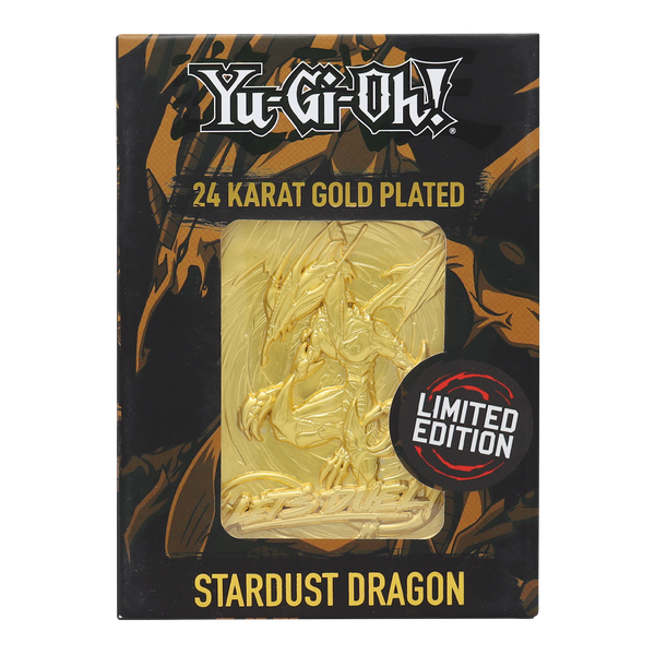 Yu-Gi-Oh! Limited Edition 24k Gold Plated Stardust Dragon Metal Card