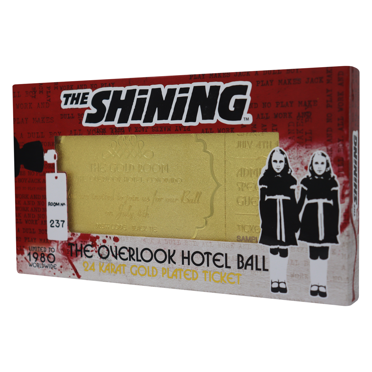 The Shining Limited Edition 24k Gold Plated The Overlook Hotel Ball Ticket