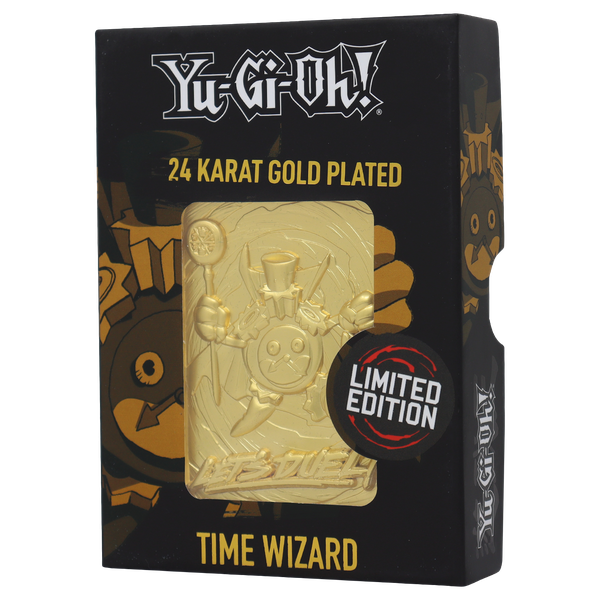 Yu-Gi-Oh! Limited Edition 24k Gold Plated Time Wizard Metal Card