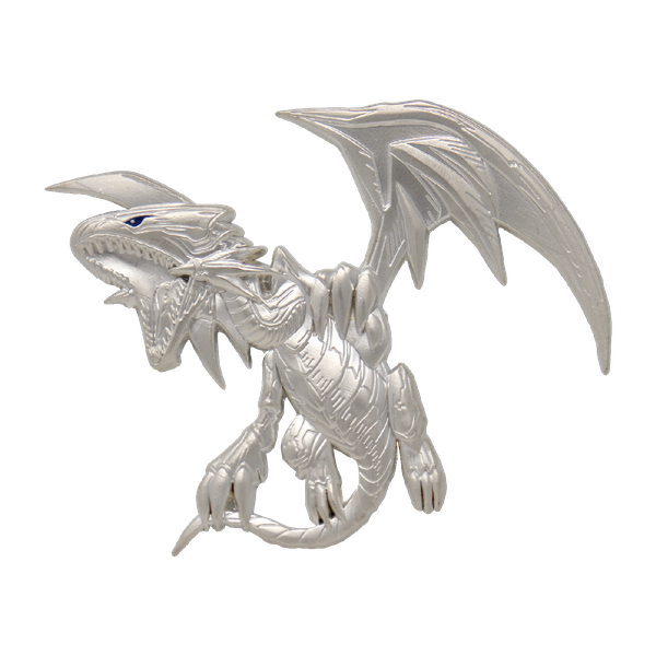 Yu-Gi-Oh! Limited Edition Blue Eyes White Dragon .999 Silver Plated XL Pin Badge
