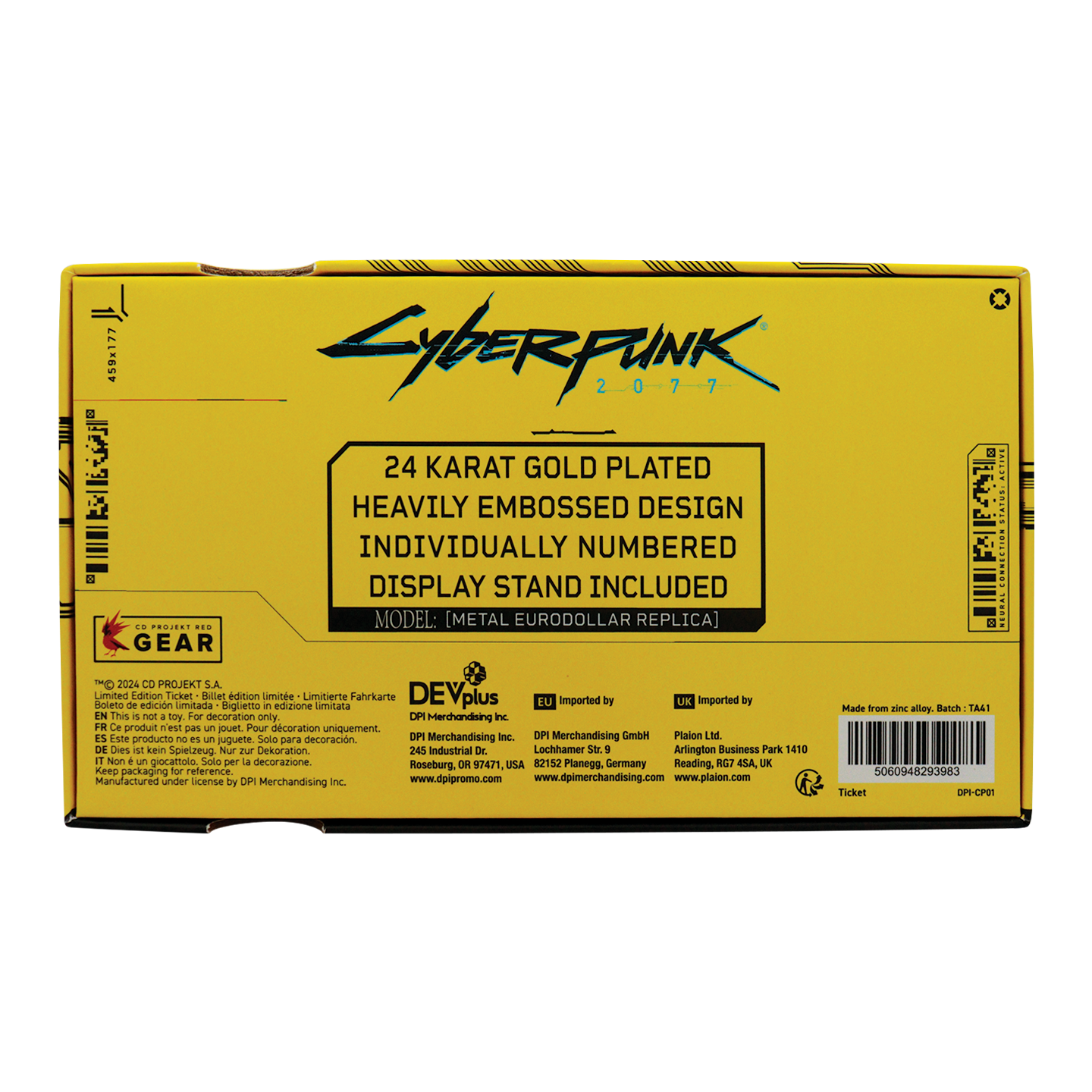 Cyberpunk 2077 Metal Eurodollar Replica