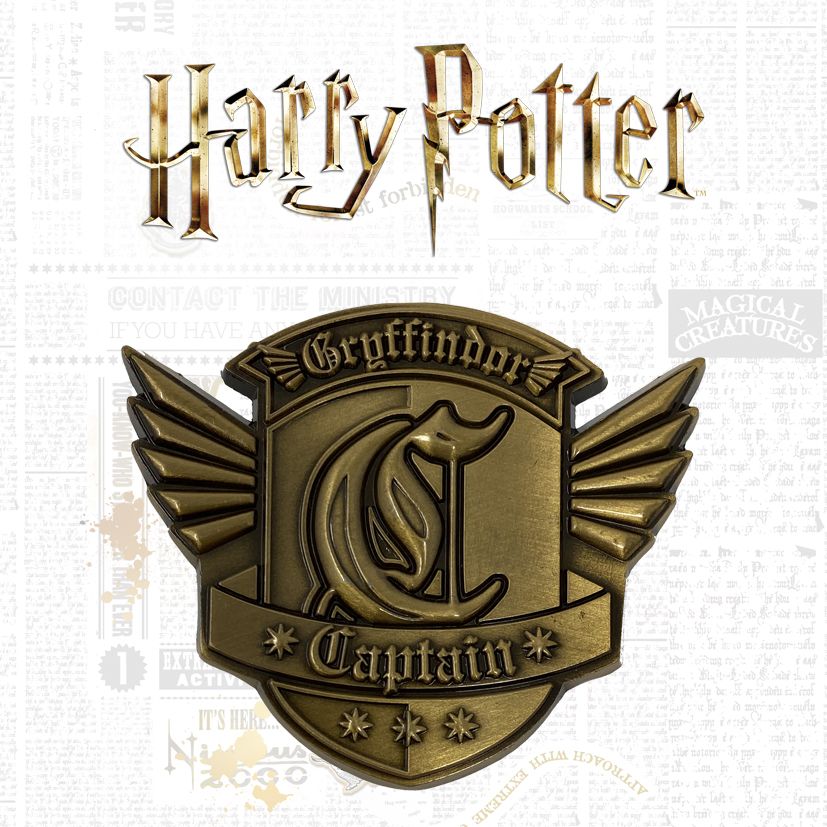 Harry Potter Limited Edition Gryffindor Captain Badge Medallion