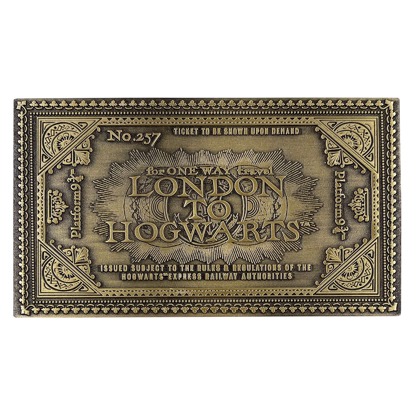 Harry Potter Limited Edition Replica Hogwarts Express Train Ticket
