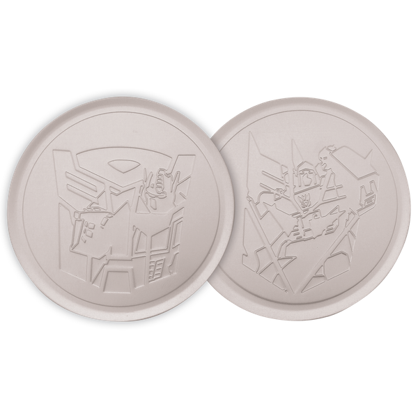 Transformers Set of 4 Embossed Metal Coasters