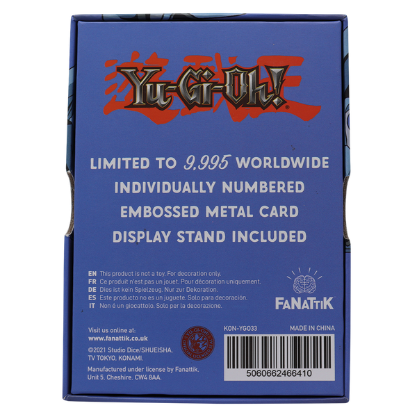 Yu-Gi-Oh! Limited Edition Blue Eyes Toon Dragon Metal Card