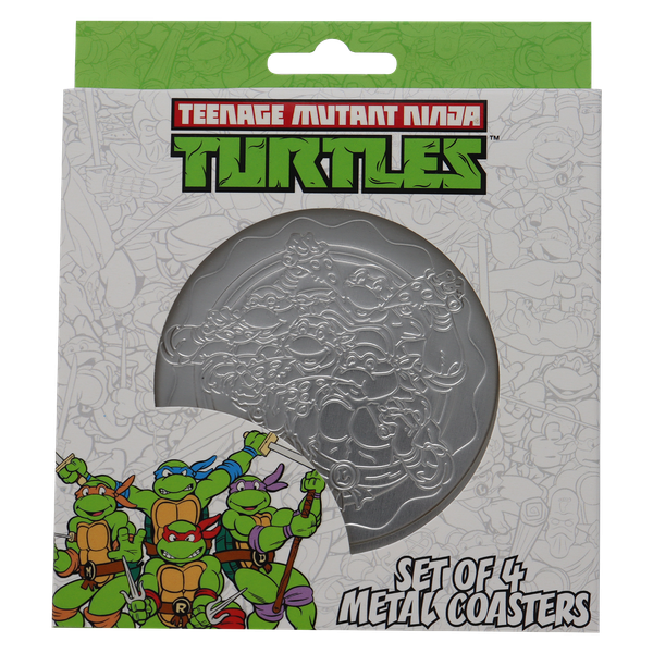 Teenage Mutant Ninja Turtles Set of 4 Embossed Metal Coasters