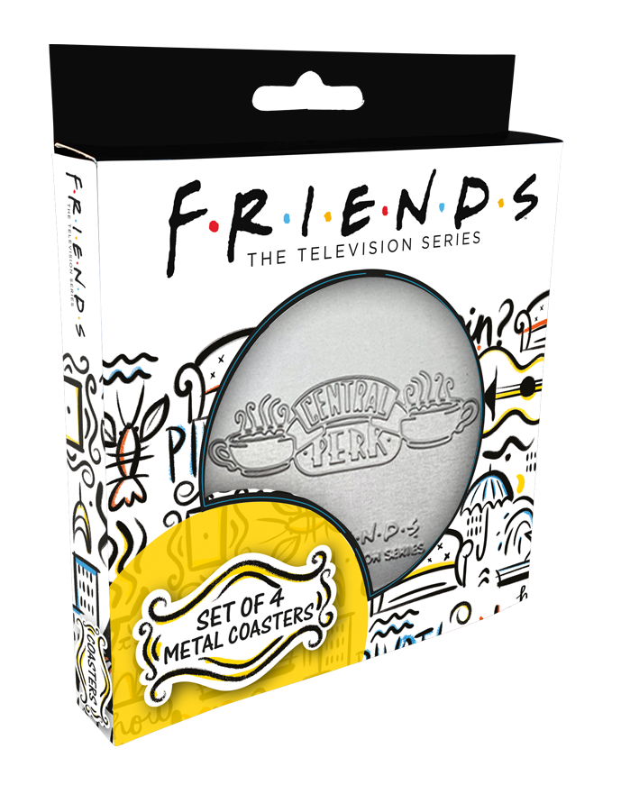Friends Set of 4 Embossed Metal Coasters