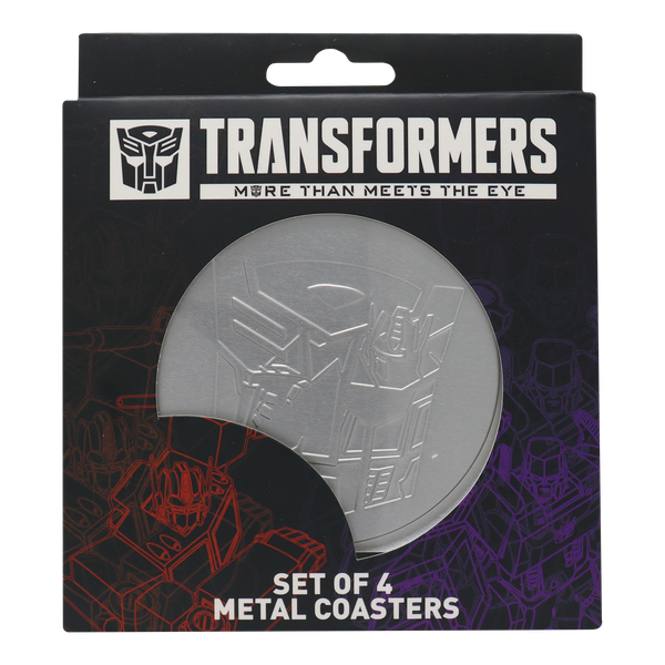 Transformers Set of 4 Embossed Metal Coasters