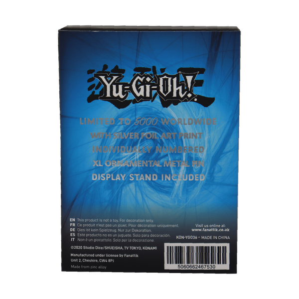 Yu-Gi-Oh! Limited Edition Blue Eyes White Dragon .999 Silver Plated XL Pin Badge