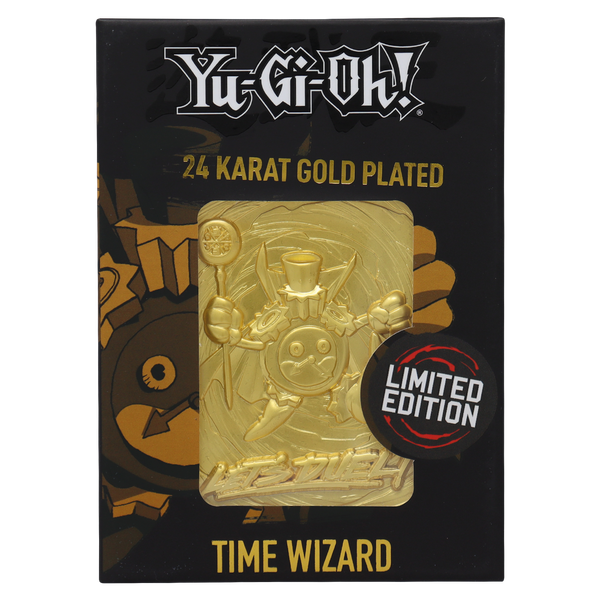 Yu-Gi-Oh! Limited Edition 24k Gold Plated Time Wizard Metal Card