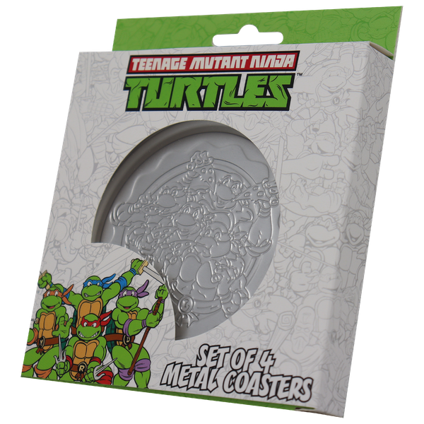 Teenage Mutant Ninja Turtles Set of 4 Embossed Metal Coasters