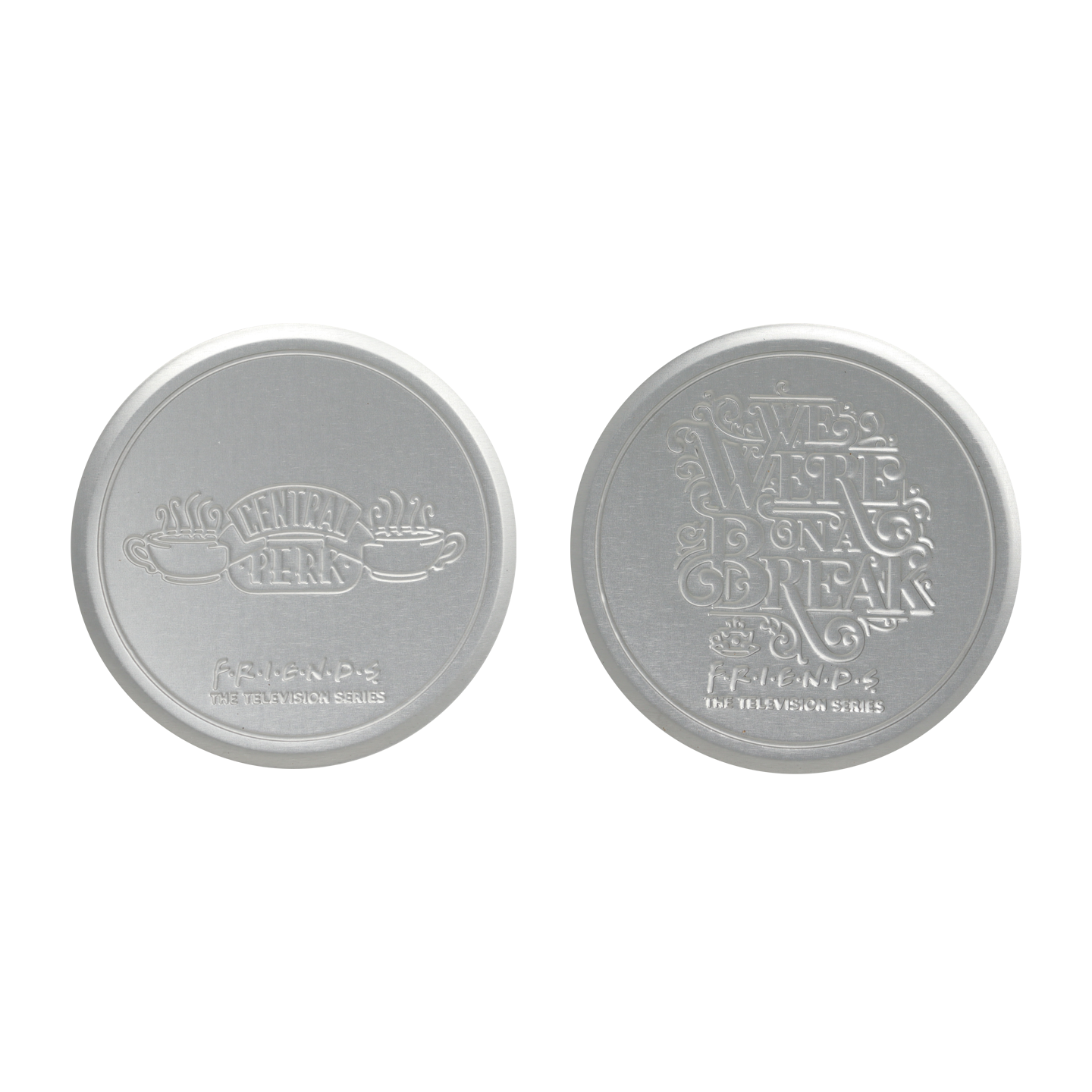 Friends Set of 4 Embossed Metal Coasters