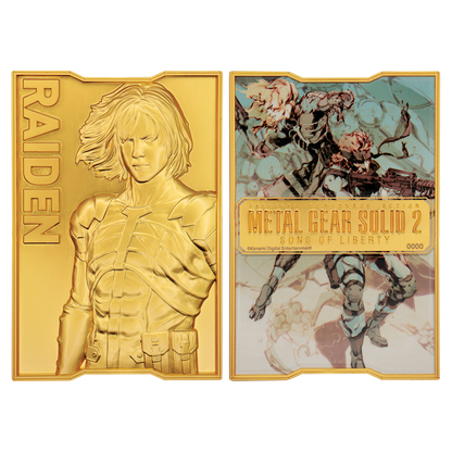 Metal Gear Solid 2 24k Gold Plated Raiden Ingot - Limited Edition