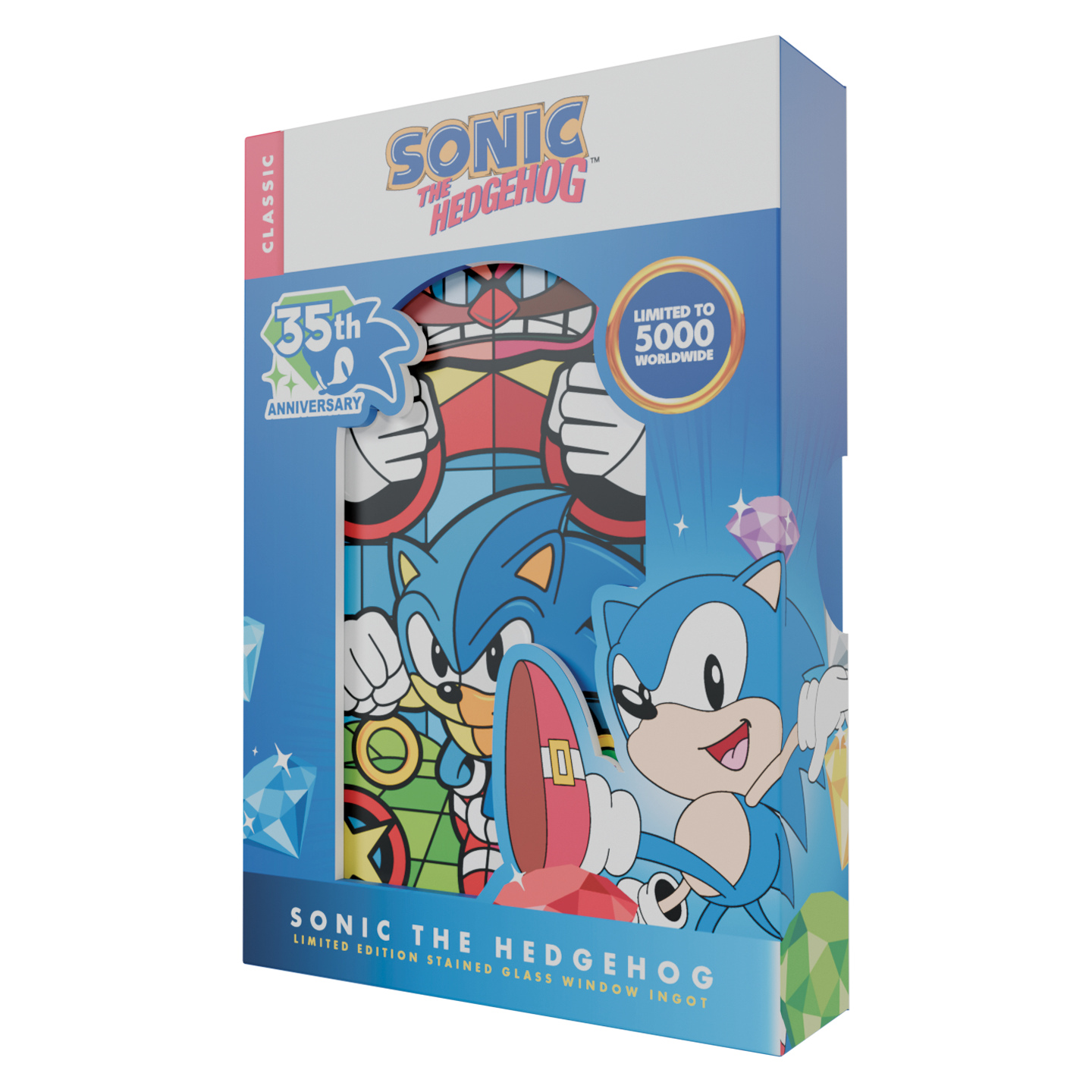 Sonic The Hedgehog - Stained Glass Window Style Ingot - Limited Edition