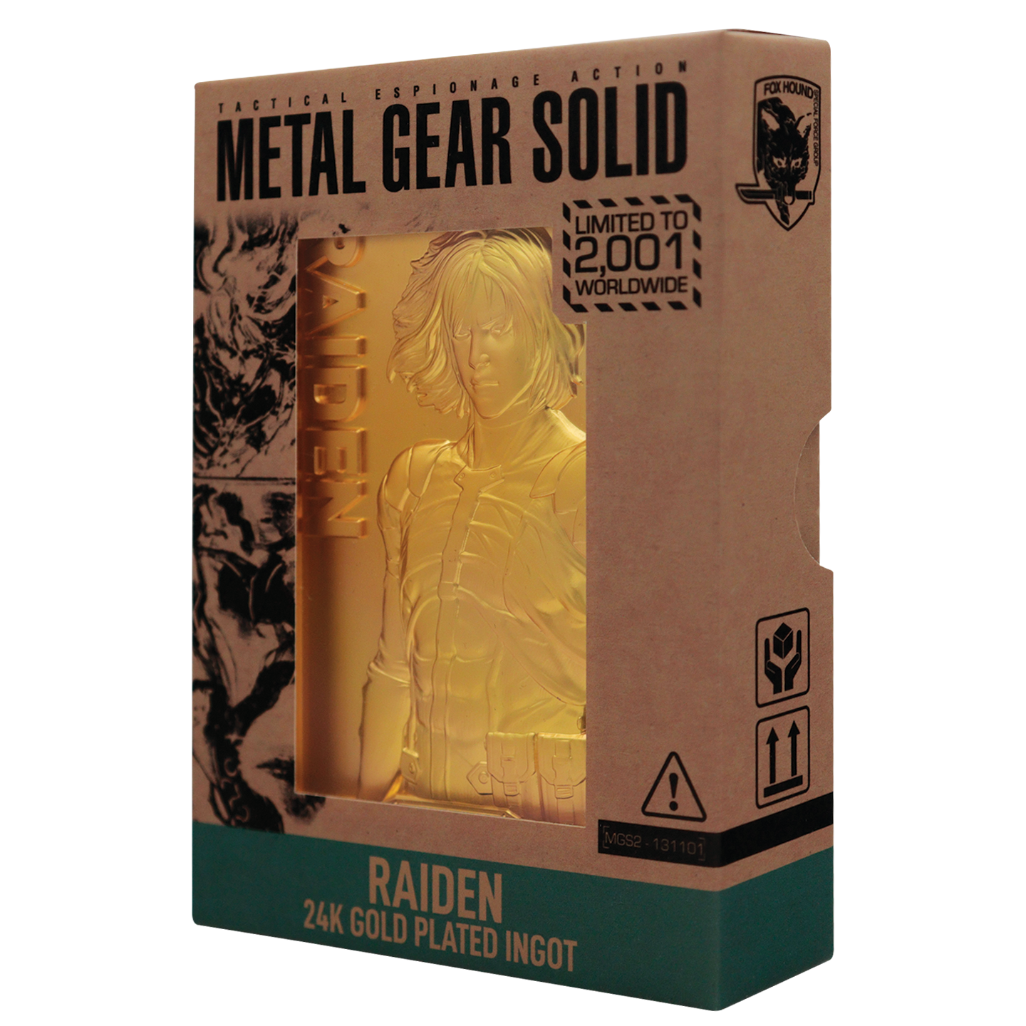 Metal Gear Solid 2 24k Gold Plated Raiden Ingot - Limited Edition