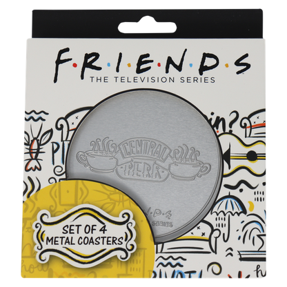 Friends Set of 4 Embossed Metal Coasters
