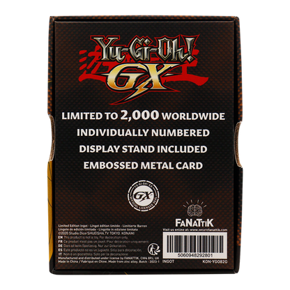 Yu-Gi-Oh! GX Elemental Hero Avian 24K Gold Plated Ingot