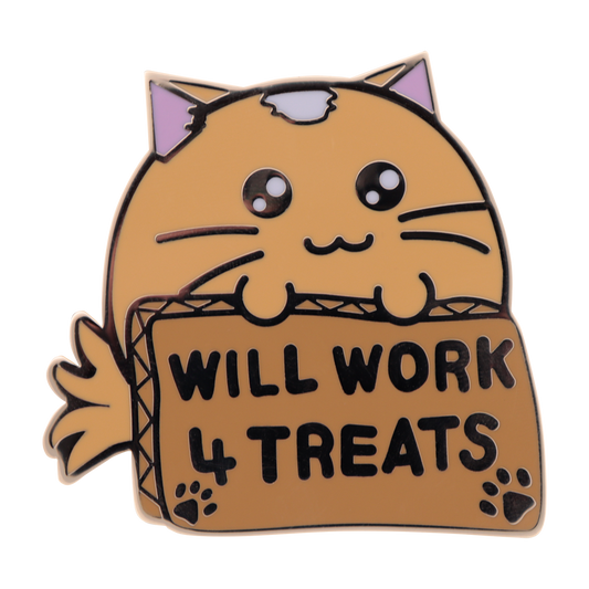 Fuzzballs Whisky Will Work 4 Treats Pin Badge - Limited Edition