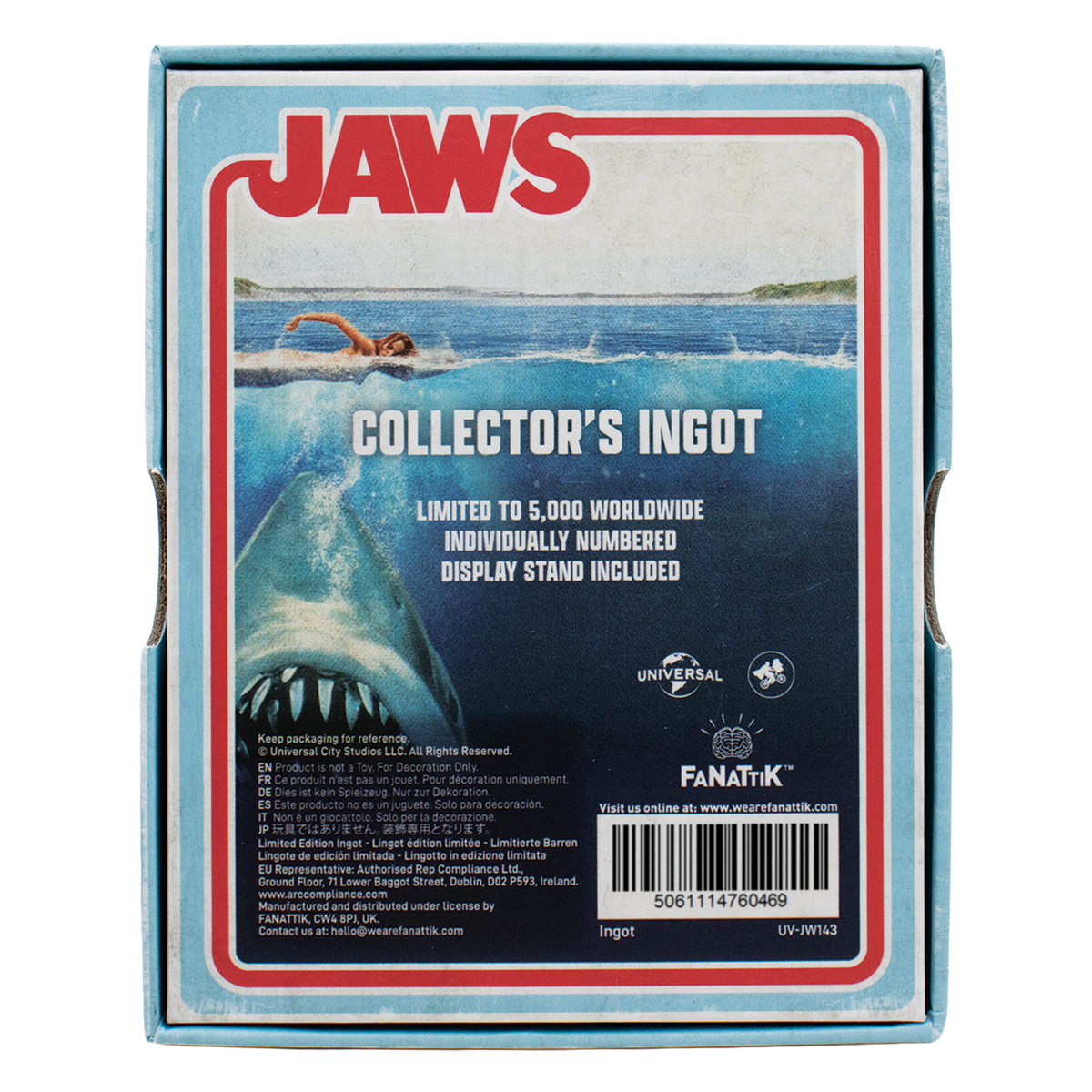 Jaws - Limited Edition Stained Glass-Style Ingot
