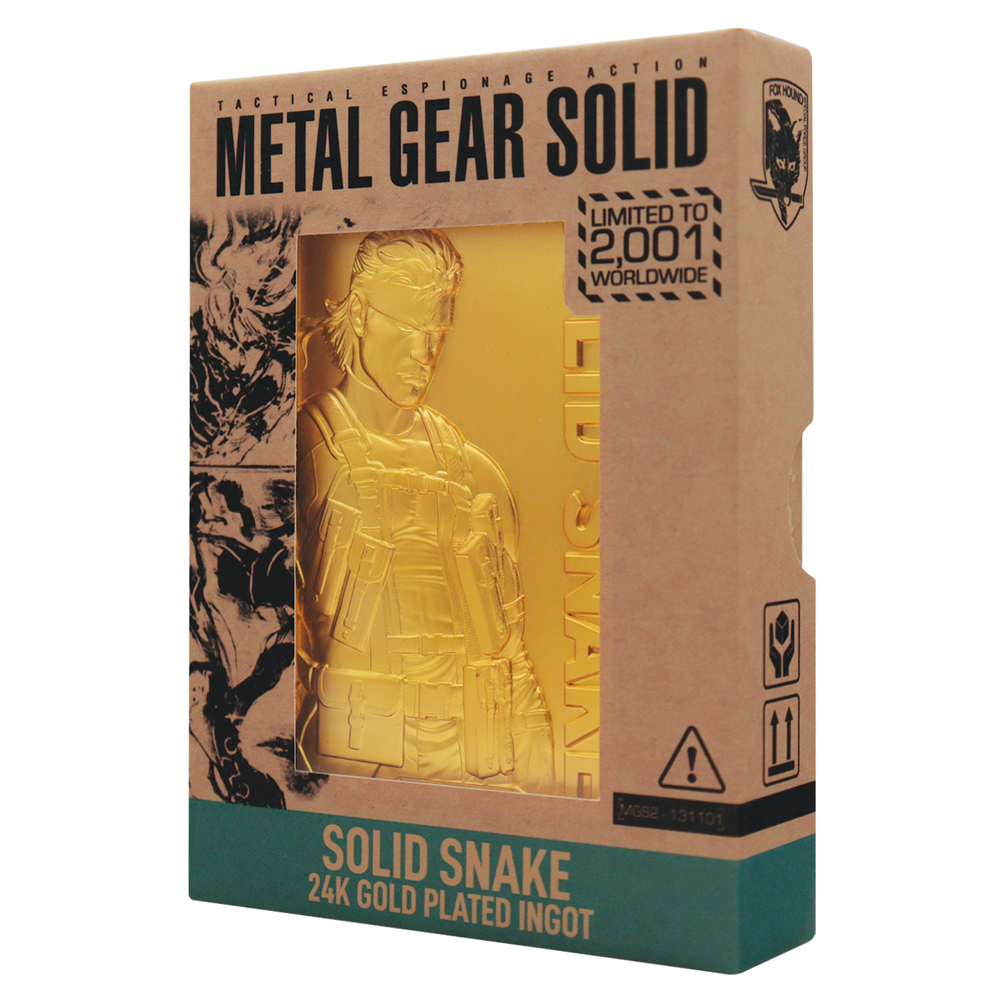 Metal Gear Solid 2 24k Gold Plated Snake Ingot - Limited Edition