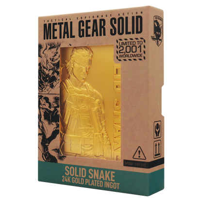 Metal Gear Solid 2 24k Gold Plated Snake Ingot - Limited Edition