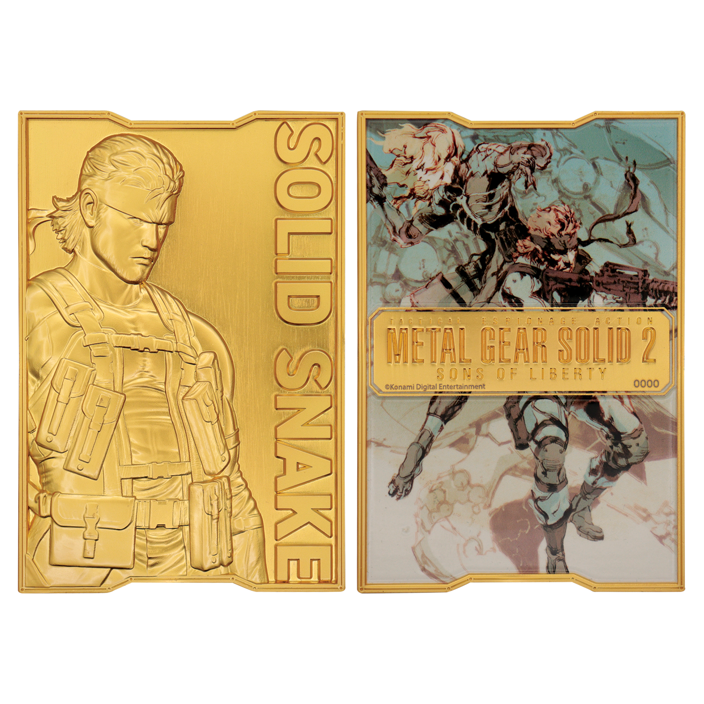 Metal Gear Solid 2 24k Gold Plated Snake Ingot - Limited Edition