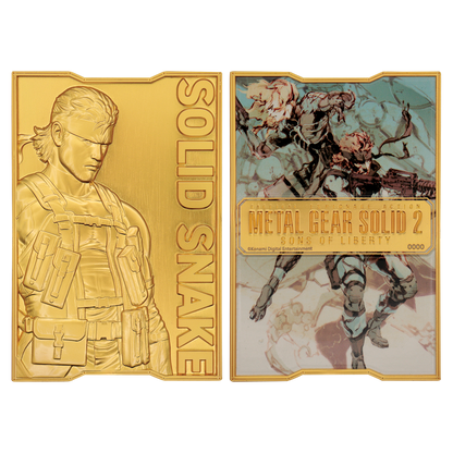 Metal Gear Solid 2 24k Gold Plated Snake Ingot - Limited Edition