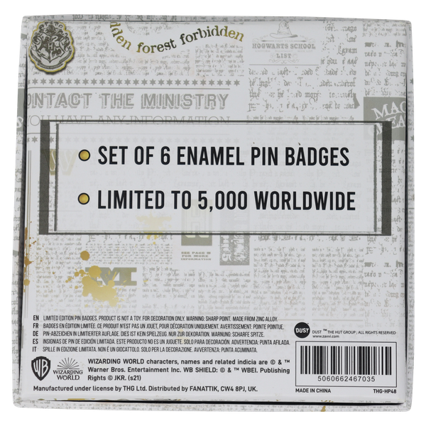 Harry Potter Limited Edition Set of 6 Triwizard Tournament Pin Badges