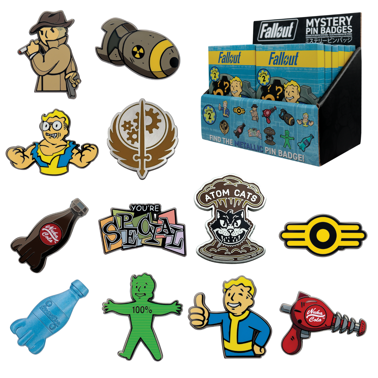 Fallout Volume 2 Mystery Pin Badge CDU Contains 12 Blind Boxes
